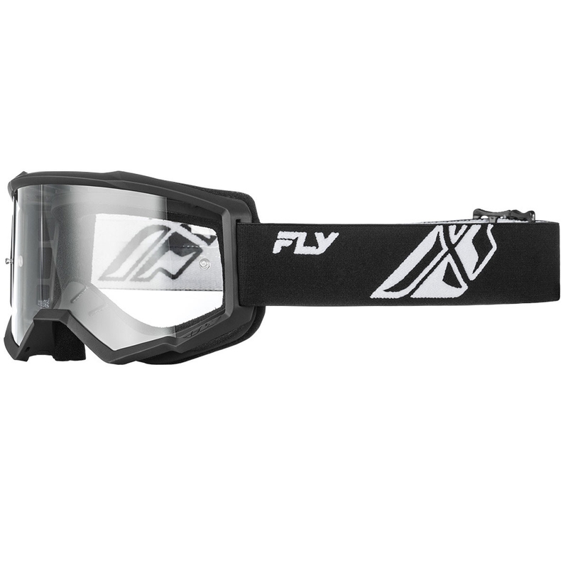 Motokrosové okuliare Fly Racing Focus čierno-biele II číre plexi