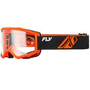 Motokrosové okuliare Fly Racing Focus čierno-oranžové II s čírym plexi