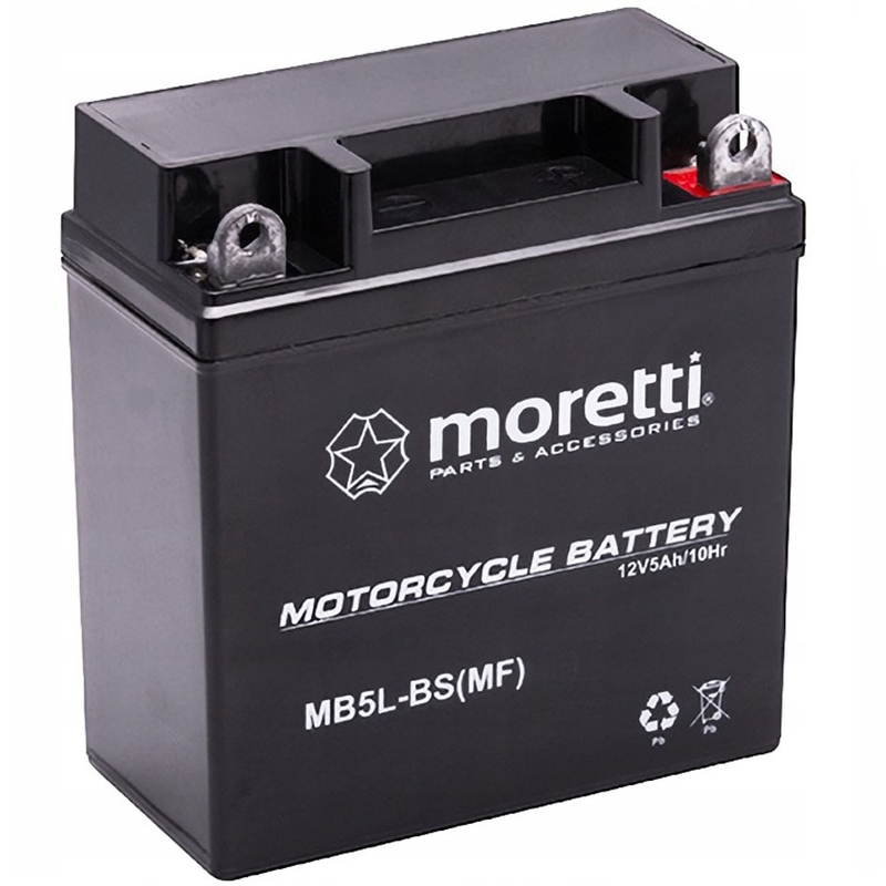 Bezúdržbová gélová batéria Moretti MB5L-BS, 12V 5Ah bez merača napätia
