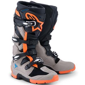 Topánky na motorku Alpinestars Tech 7 Enduro čierno-tmavo šedo-fluo oranžové