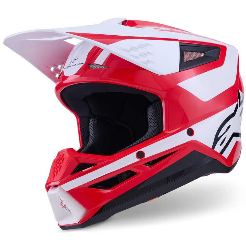 Motokrosová prilba Alpinestars S-M3 Heat červeno-bielo-čierna