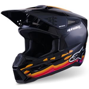 Motokrosová prilba Alpinestars S-M3 Force čierno-žlto-červeno-biela