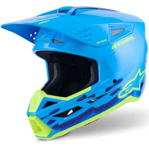 Motokrosová prilba Alpinestars S-M3 Force modro-fluo žltá