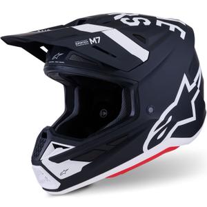 Motokrosová prilba Alpinestars SM7 Dasher matná čierno-biela