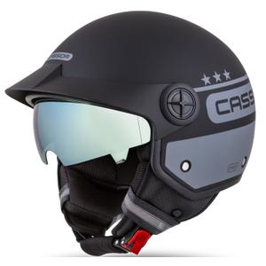 Otvorená prilba na motocykel Cassida Handy Plus Chief šedo-čierna