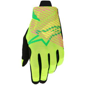 Motokrosové rukavice Alpinestars Radar Pre zeleno-fluo žlto-fluo ružové