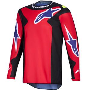 Motokrosový dres Alpinestars Fluid Grid červeno-čierno-fialovo-žltý