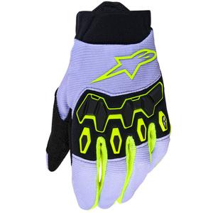 Detské motokrosové rukavice Alpinestars Full Bore V2 Youth/Kids fialovo-fluo žlté
