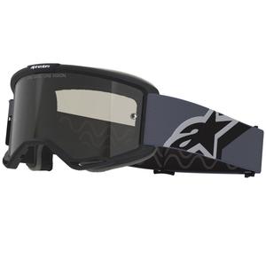 Motokrosové okuliare Alpinestars Vision Sand čierno-šedé s tmavo dymovým zorníkom