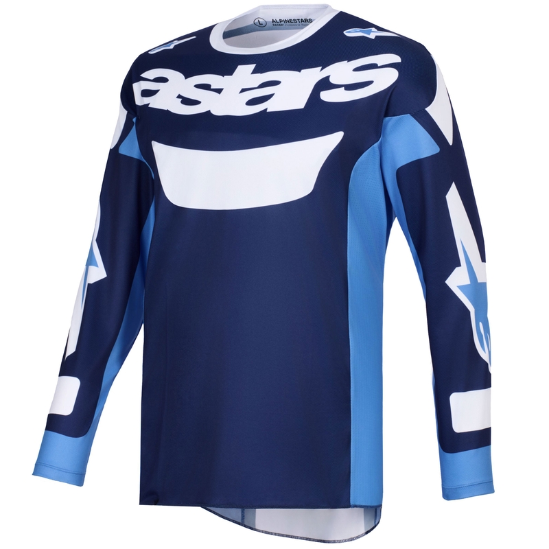 Motokrosový dres Alpinestars Racer Riway modro-svetlo modro-biely