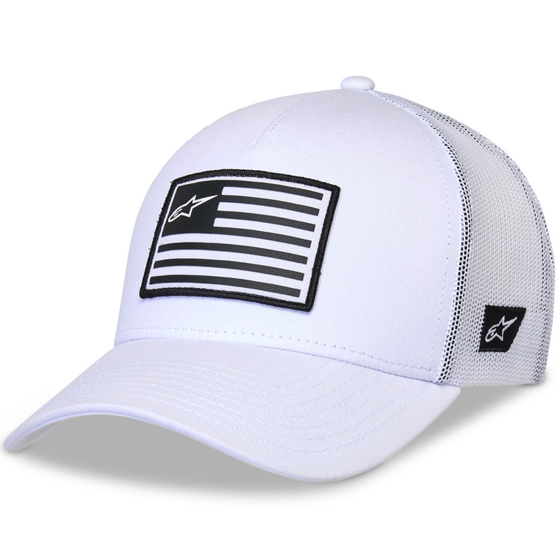 Šiltovka Alpinestars Flag Snap Hat bielo-biela