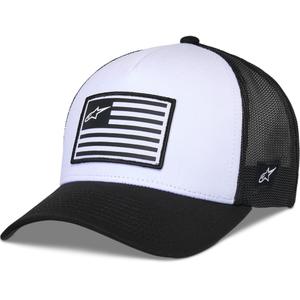 Šiltovka Alpinestars Flag Snap Hat bielo-čierna