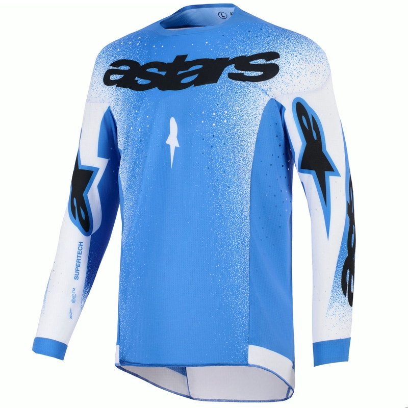 Motokrosový dres Alpinestars Supertech Scenz modro-biely