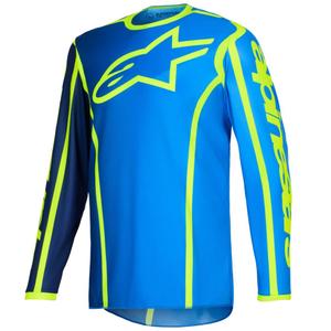 Motokrosový dres Alpinestars Fluid Apex modro-fluo žltý