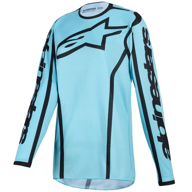 Dámsky motokrosový dres Alpinestars Stella Fluid Apex tyrkysovo-čierny