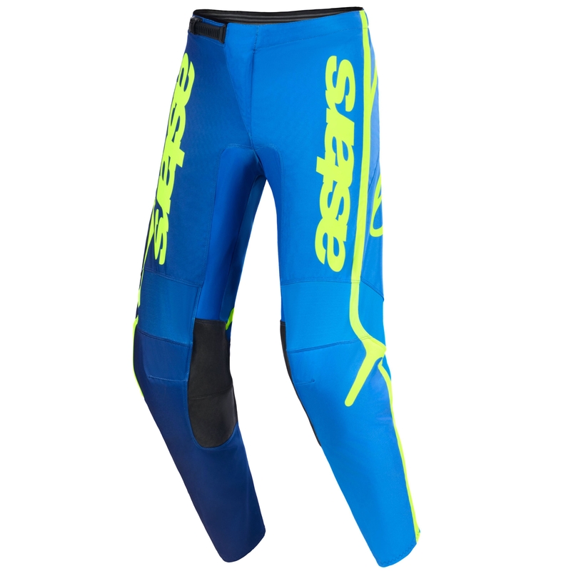 Motokrosové nohavice Alpinestars Fluid Apex modro-fluo žlté