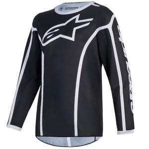 Detský motokrosový dres Alpinestars Fluid Apex čierno-sivý