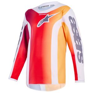 Detský motokrosový dres Alpinestars Fluid Portl červeno-oranžovo-svetlo šedý