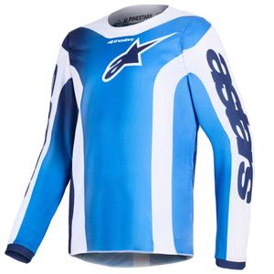 Detský motokrosový dres Alpinestars Fluid Portl modro-biely