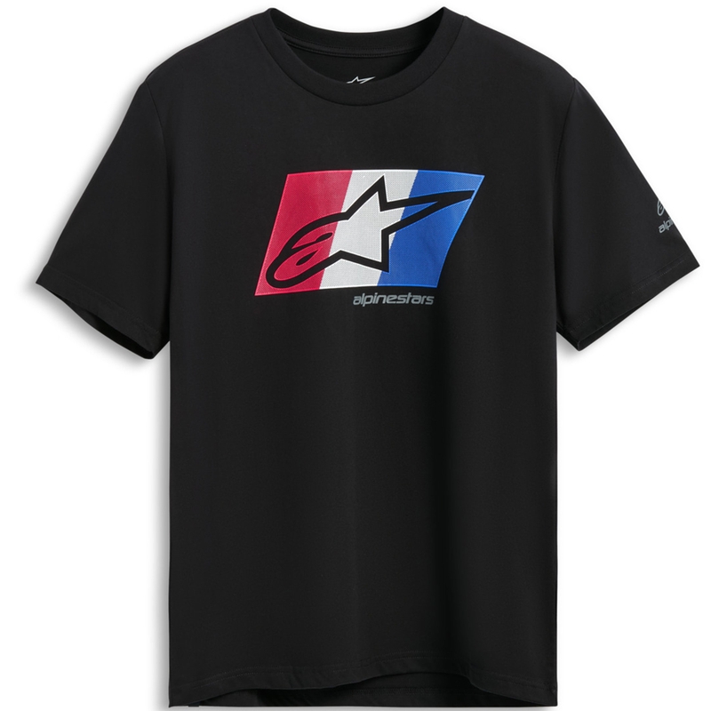 Tričko Alpinestars Global CSF čierno-červeno-bielo-modré