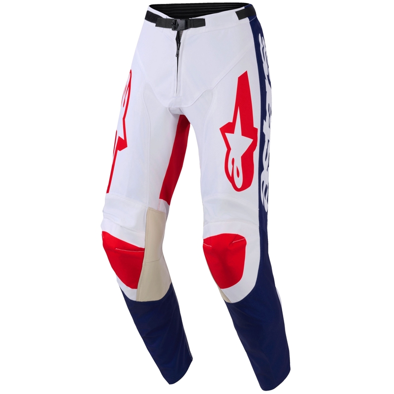 Motokrosové nohavice Alpinestars Racer Riway bielo-modro-červené