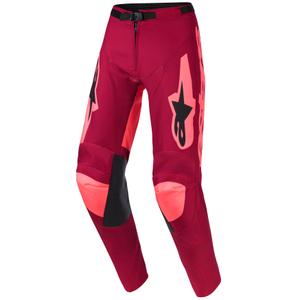 Motokrosové nohavice Alpinestars Racer Riway tmavo červeno-koralové