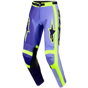 Motokrosové nohavice Alpinestars Racer Portl fialovo-fluo žlté
