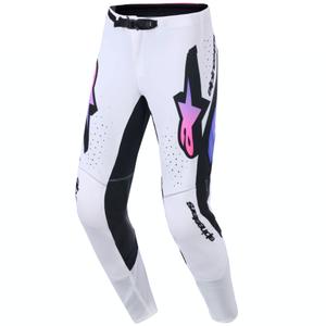 Motokrosové nohavice Alpinestars Supertech Pro Vista bielo-fialovo-čierne