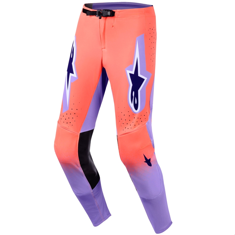 Motokrosové nohavice Alpinestars Supertech Scenz oranžovo-korálovo-fialové