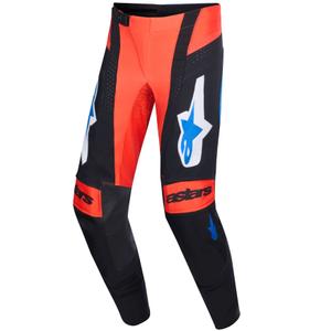 Motokrosové nohavice Alpinestars Techstar Kníf oranžovo-čierno-modré