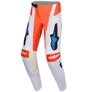 Motokrosové nohavice Alpinestars Techstar Knif svetlo šedo-fluo oranžovo-čierne
