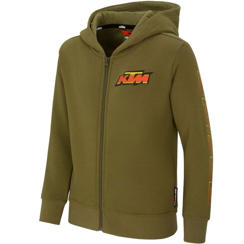 Detská mikina KTM Kids Racing Hoodie khaki