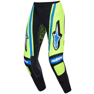 Motokrosové nohavice Alpinestars Techstar Nomur tmavo modro-fluo žlto-modré