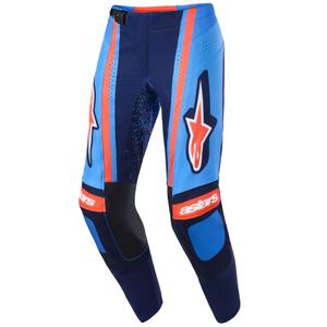 Motokrosové nohavice Alpinestars Techstar Nomur tmavo modro-oranžovo-modré