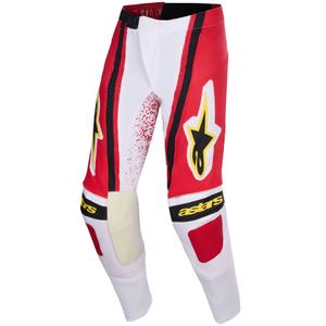 Motokrosové nohavice Alpinestars Techstar Nomur svetlo šedo-červeno-čierno-žlté
