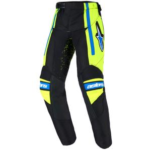 Detské motokrosové nohavice Alpinestars Racer Nomur tmavo modro-fluo žlto-čierne