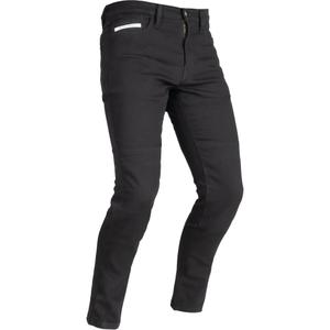 Skrátené džínsy na motorku OXFORD ORIGINAL APPROVED SUPER STRETCH JEANS AA SLIM FIT čierne