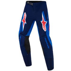 Detské motokrosové nohavice Alpinestars Supertech Vista tmavo modro-korálovo-cobaltové