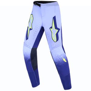 Detské motokrosové nohavice Alpinestars Supertech Scenz fialovo-fluo žlté