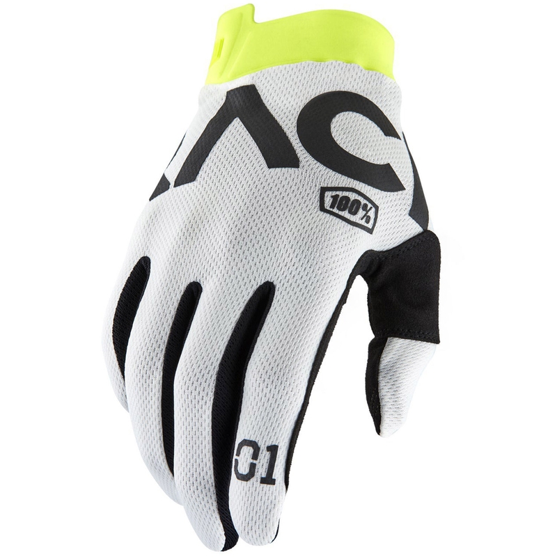 Motokrosové rukavice 100% - USA ITRACK RACR biele