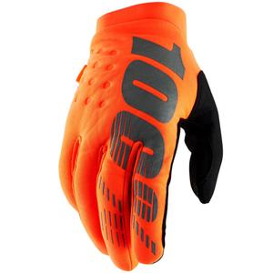 Motokrosové rukavice 100% - USA BRISKER fluo oranžovo-čierne