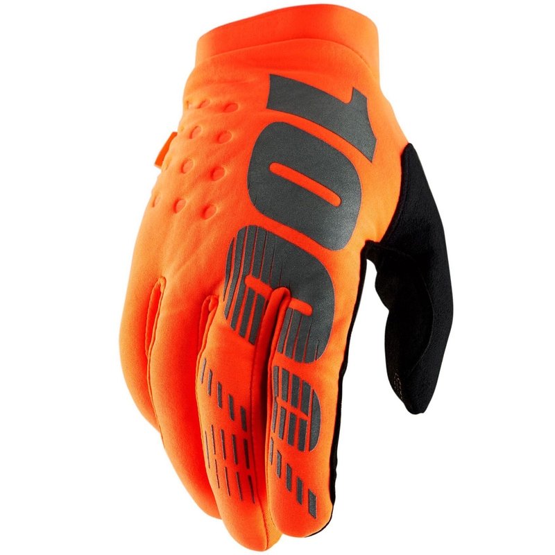 Motokrosové rukavice 100% - USA BRISKER fluo oranžovo-čierne