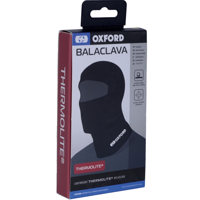 Kukla na motorku Oxford Balaclava Thermolite® čierna