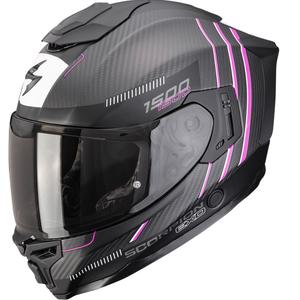 Integrálna prilba na motorku Scorpion EXO-1500 Carbon Air Zity matná čierno-ružová