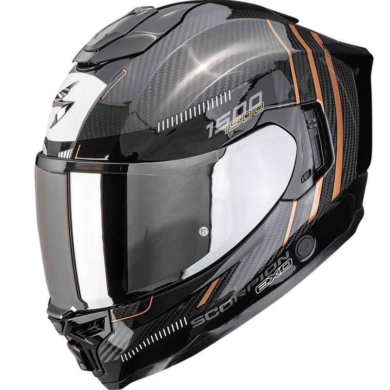 Integrálna prilba na motorku Scorpion EXO-1500 Carbon Air Zity čierno-medená