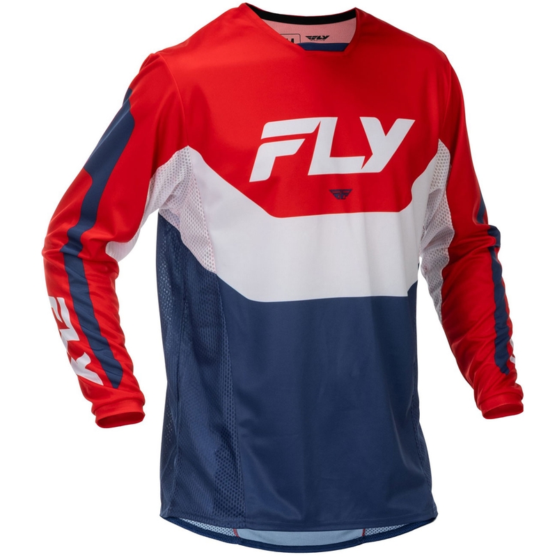 Motokrosový dres FLY Racing Kinetic USA červeno-bielo-modrý