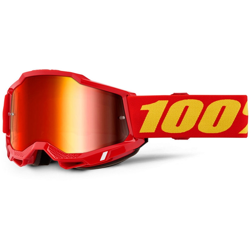 Motokrosové okuliare 100% Accuri 2 červené s červeným plexi