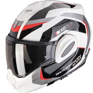 Preklápacia helma na motorku Scorpion EXO-TECH EVO PRO Accuti šedo-čierno-červená