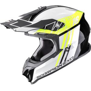 Motokrosová prilba Scorpion VX-16 EVO Air Lignes čierno-fluo žltá