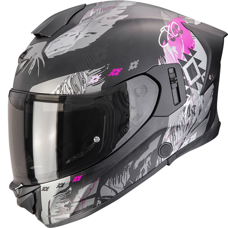 Integrálna helma na motorku Scorpion EXO-530 Air Hadji matná čierno-ružové